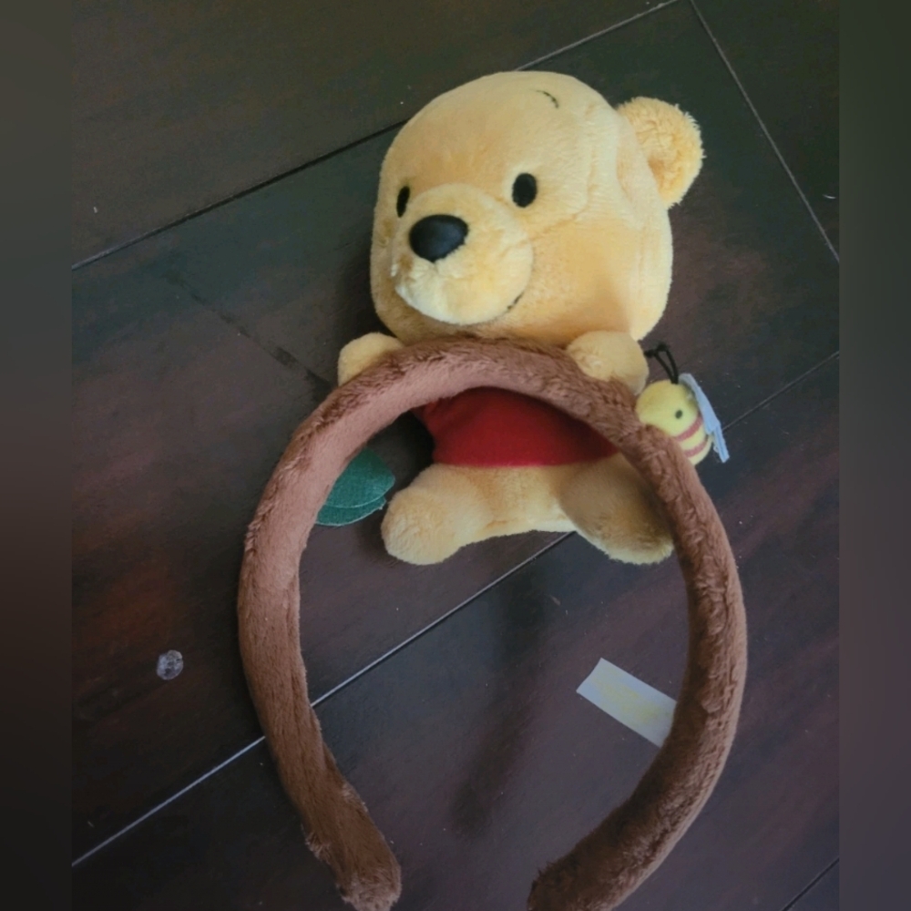 Disney Winnie the Pooh Plush Brown and Yellow Headband